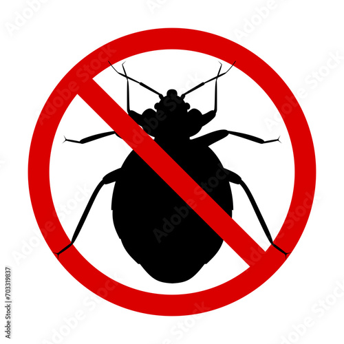 Anti pest control ban, prohibition parasitic insects. Stop, warning, forbidden bug icon set. No, prohibit signs of cockroaches, spiders, fly,mite, ticks, mosquitoes, ants, rats, bug