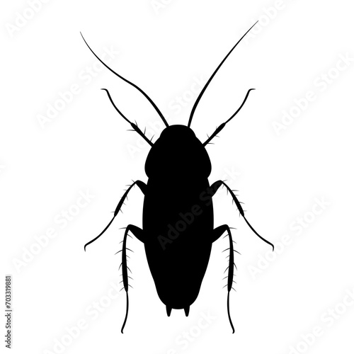 Pest Control insect black silhouette set, insect icons isolated on white, flat style