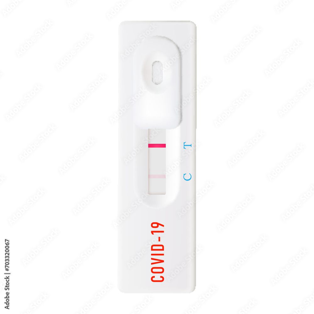 Test set for coronavirus, covid-19 isolated on white background, realistic 3d vector. New, Positive and Negative Rapid Test Cassettes. Coronavirus test. Test set for coronavirus, covid-19 isolated on white background, realistic 3d vector. New, Positive and Negative Rapid Test Cassettes. Coronavirus test.