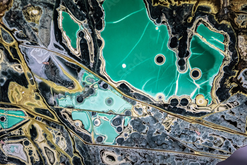 Detail Of A Cross Section Of A Wardite Gemstone photo