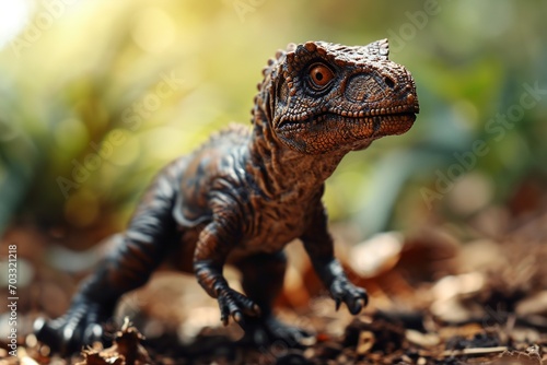 Baby T-Rex in the forest. © Bargais