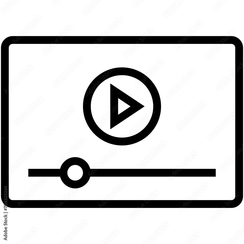 Media Player Vector Icon Media Player Vector Icon