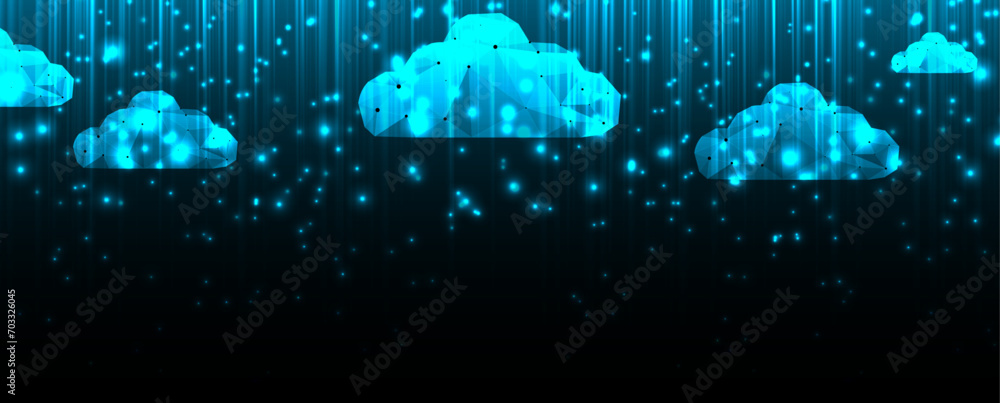 Modern cloud technology. Integrated digital web concept background Modern cloud technology. Integrated digital web concept background
