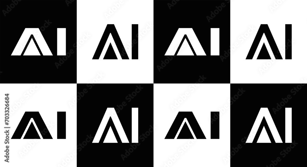 AI logo. AI set , A I design. White AI letter. AI, A I letter logo design. Initial letter AI letter logo set, linked circle uppercase monogram logo. A I letter logo vector design.
AI logo. AI set , A I design. White AI letter. AI, A I letter logo design. Initial letter AI letter logo set, linked circle uppercase monogram logo. A I letter logo vector design.