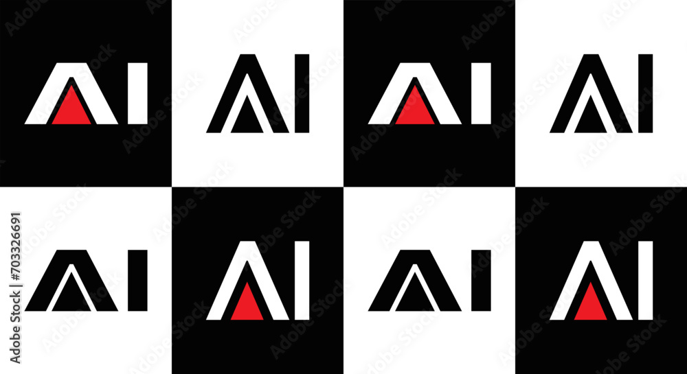 AI logo. AI set , A I design. White AI letter. AI, A I letter logo design. Initial letter AI letter logo set, linked circle uppercase monogram logo. A I letter logo vector design.
AI logo. AI set , A I design. White AI letter. AI, A I letter logo design. Initial letter AI letter logo set, linked circle uppercase monogram logo. A I letter logo vector design.