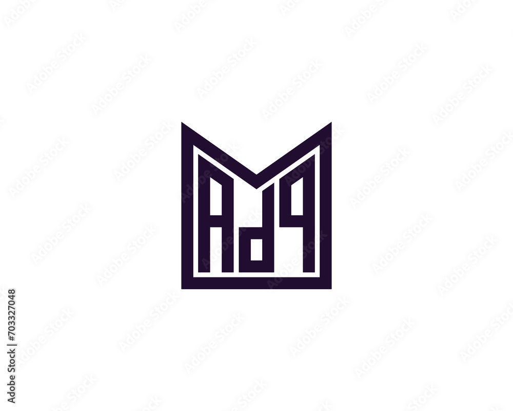 ADQ logo design vector template ADQ logo design vector template