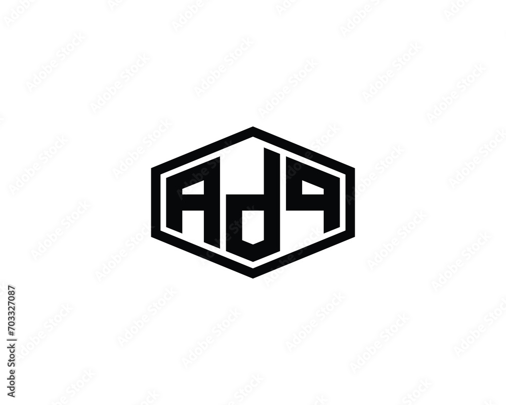 ADQ logo design vector template ADQ logo design vector template
