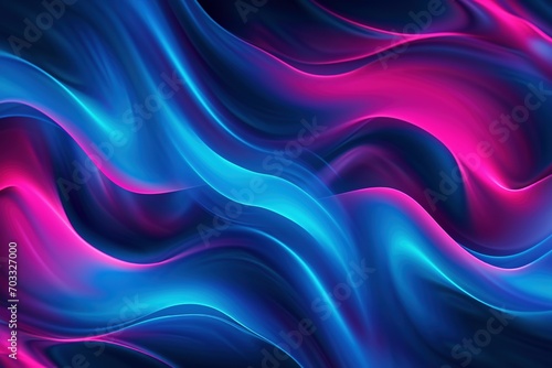 Dynamic composition: Graceful interplay of blue and pink lines creates swirling waves, accompanied by a seamless flow of blue and purple hues. Contrasting dark azure and red backgrounds add depth,