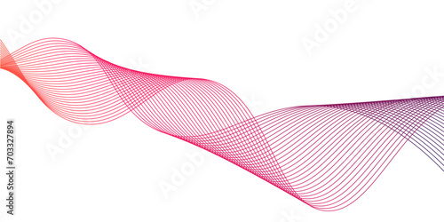 Abstract colorful wave element for design. Digital frequency track equalizer. Stylized line art background.Abstract vector background, transparent waved lines for brochure, website, flyer design.