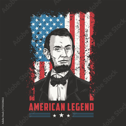 Abraham Lincoln vintage poster colorful
