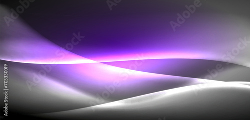 Neon-lit waves surge across background, mesmerizing dance of luminescence and motion. Dynamic backdrop captures essence of energy and modern aesthetics