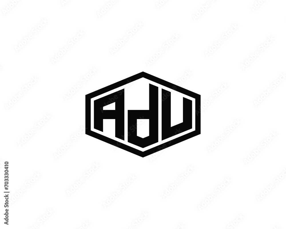 ADU logo design vector template ADU logo design vector template