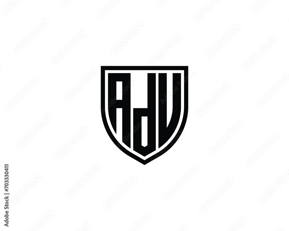 ADU logo design vector template