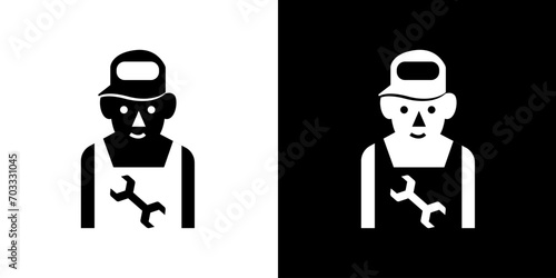 Automotive icon. Black icon. Motorcycle icon. Collection of automotive icons. Black image. Silhouette.