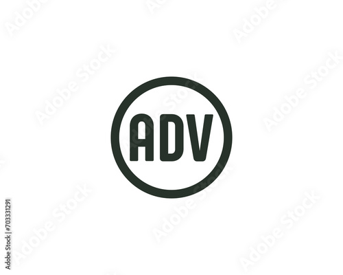 ADV Logo design vector template