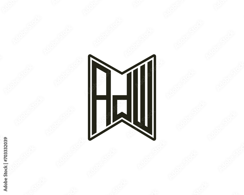 ADW logo design vector template ADW logo design vector template