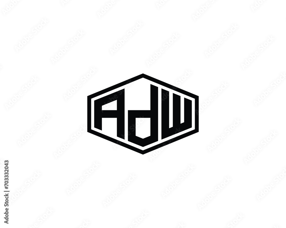 ADW logo design vector template ADW logo design vector template