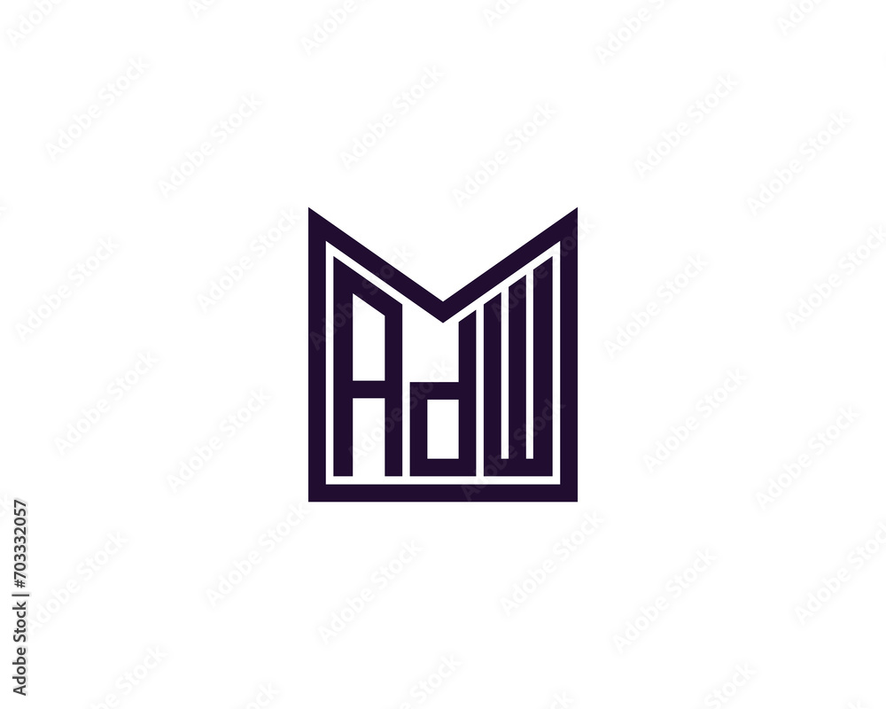 ADW logo design vector template ADW logo design vector template