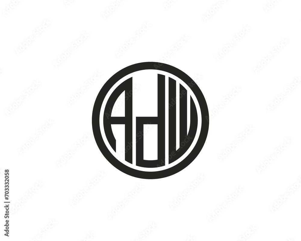 ADW logo design vector template ADW logo design vector template