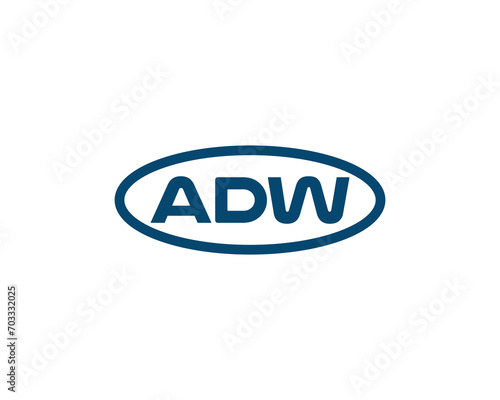 ADW logo design vector template