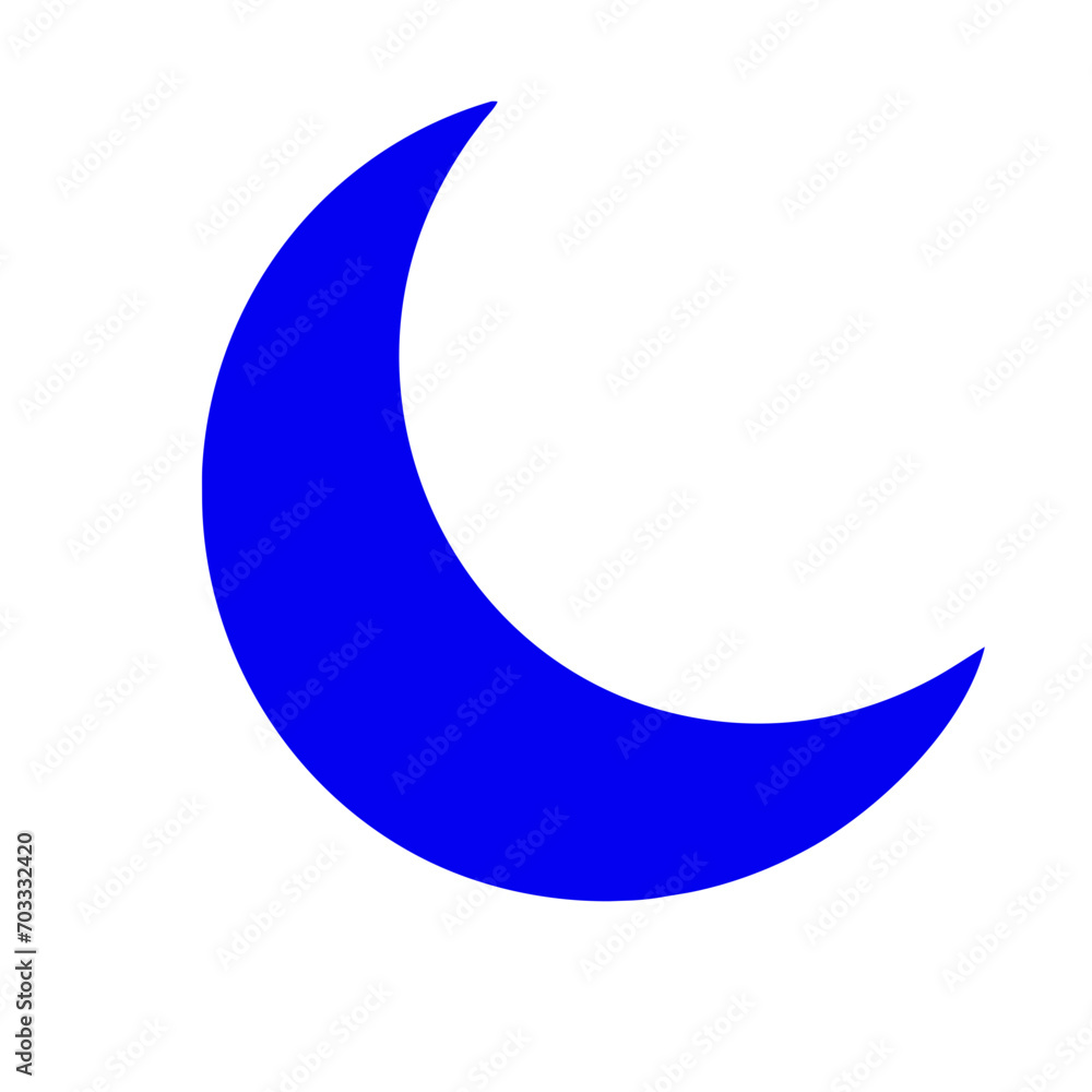 Crescent moon vektor icon illustation Crescent moon vektor icon illustation