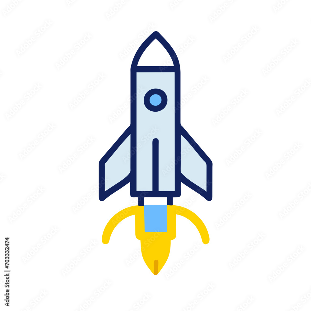 Space rocket engine vektor icon illustation Space rocket engine vektor icon illustation
