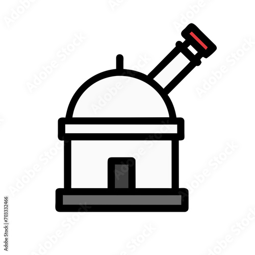 Astronomical observatory vektor icon illustation
