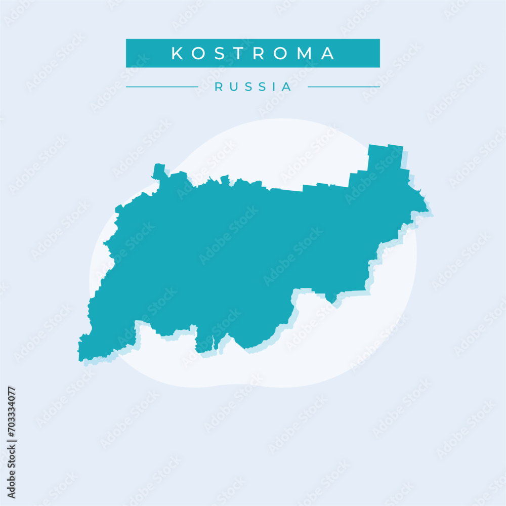 Vector illustration vector of Kostroma map Russia