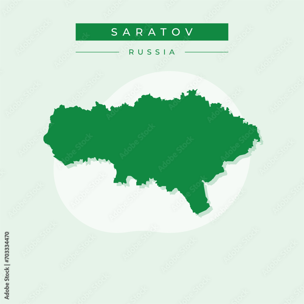 Vector illustration vector of Saratov map Russia