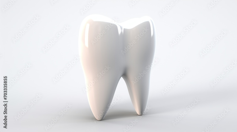 a close up of a tooth shaped object on a white background with a light reflection on the bottom part of the tooth. a close up of a tooth shaped object on a white background with a light reflection on the bottom part of the tooth.