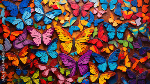 Large colorful butterfly puzzle in the style