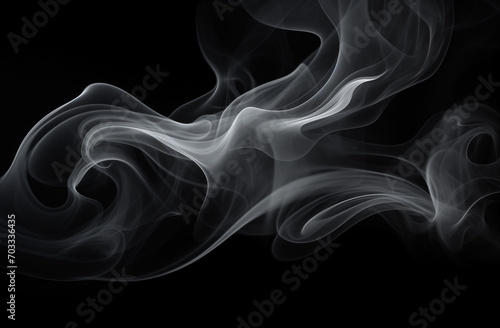 smoke on black  abstract