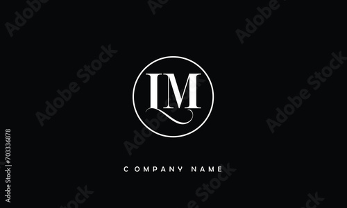 LM, ML, L, M Abstract Letters Logo Monogram