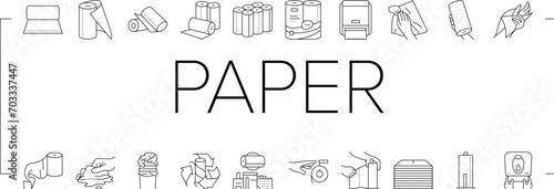 paper towel roll kitchen icons set vector. tissue toilet, hygiene napkin, white clean, hand wipe, wet stroke, bathroom dispenser paper towel roll kitchen black line illustrations