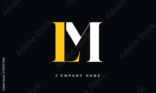 LM, ML, L, M Abstract Letters Logo Monogram