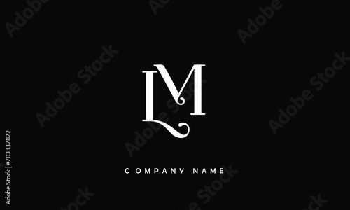 LM, ML, L, M Abstract Letters Logo Monogram