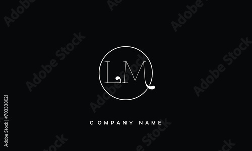 LM, ML, L, M Abstract Letters Logo Monogram