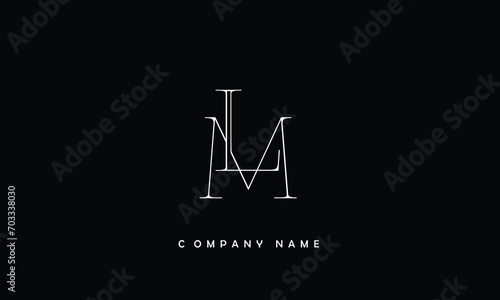 LM, ML, L, M Abstract Letters Logo Monogram