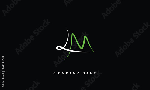 LM, ML, L, M Abstract Letters Logo Monogram