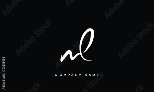 LM, ML, L, M Abstract Letters Logo Monogram