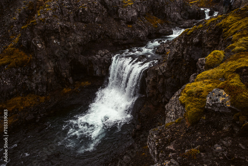 Gervidalsa falls in Westfjords  Iceland