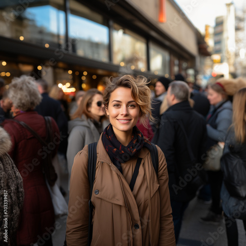 Mulher de negocios em multidão © Bruna