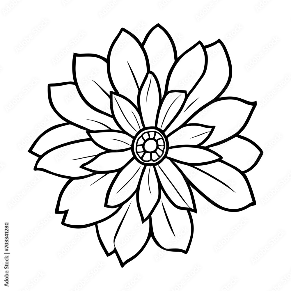 Hand drawn simple flower illustration Hand drawn simple flower illustration