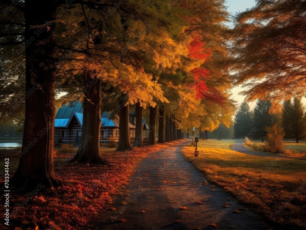 autumn alley in the park