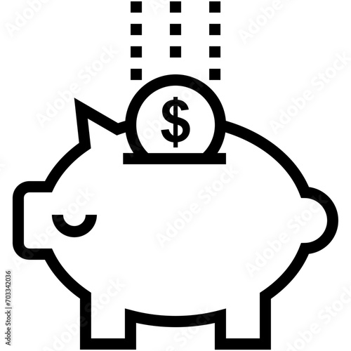 Piggy Bank Vector Icon