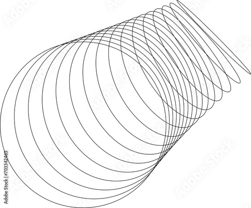 Circles line dynamic pattern. Technology design