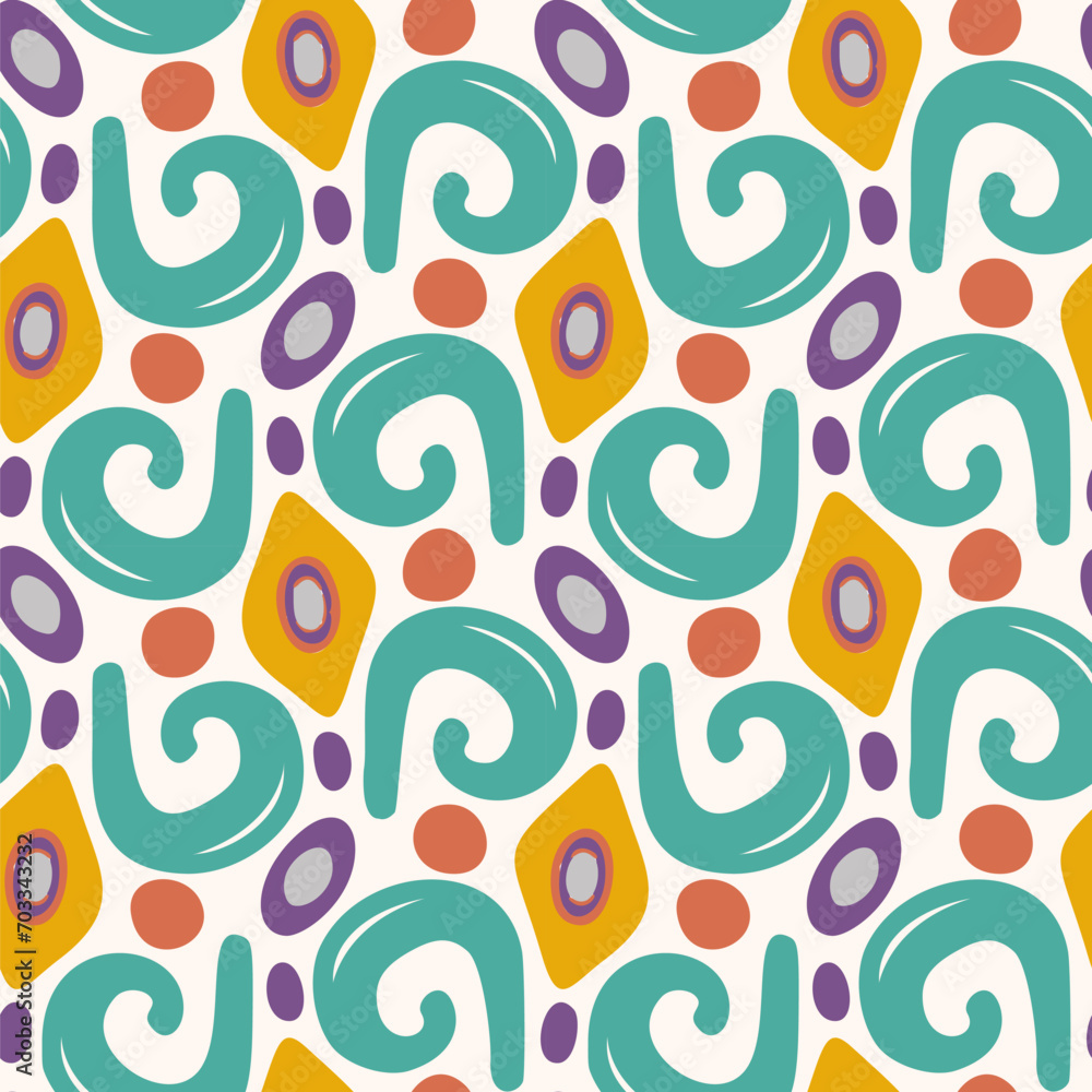 Seamless pattern with a simple abstract drawing. Vector Seamless pattern with a simple abstract drawing. Vector