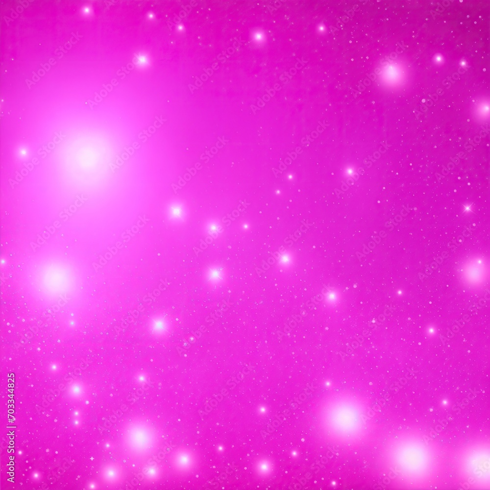 Pink particles and light abstract background with shining dots stars