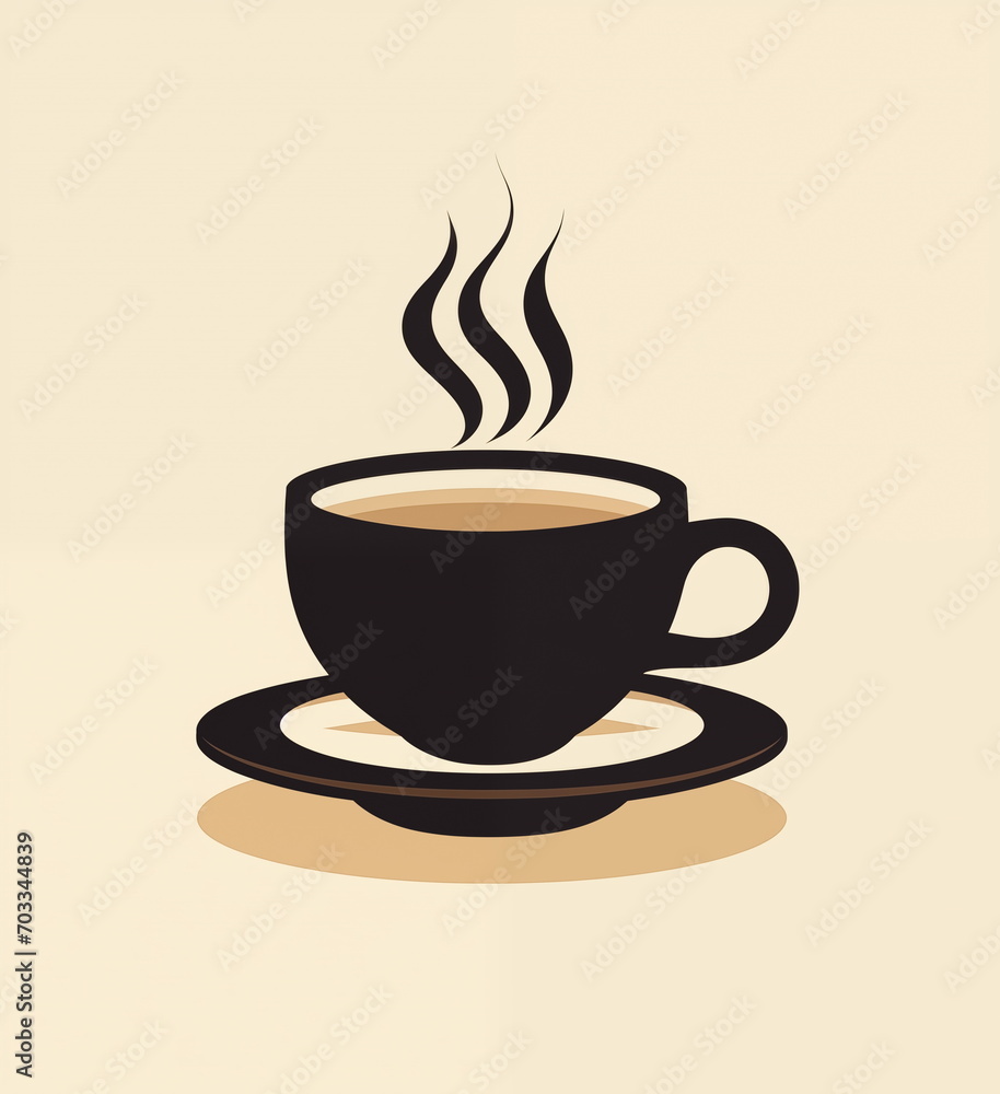 Obraz premium Coffee cup icon. Flat design.