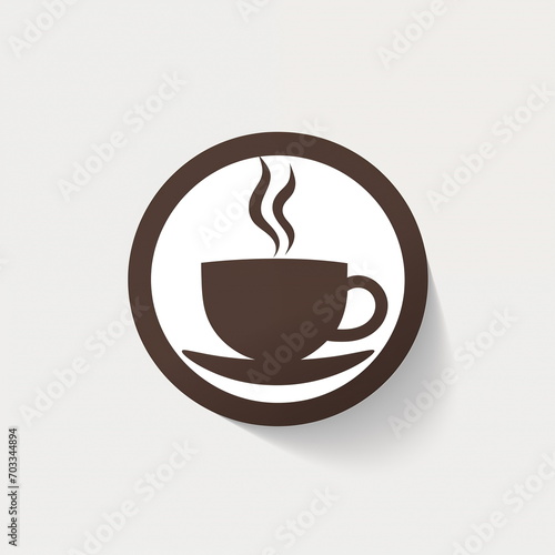 Coffee cup icon. Flat design.